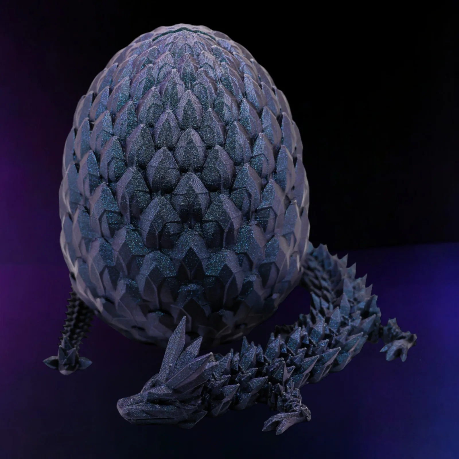 15 Midnight Sparkle Crystal Dragon With Egg