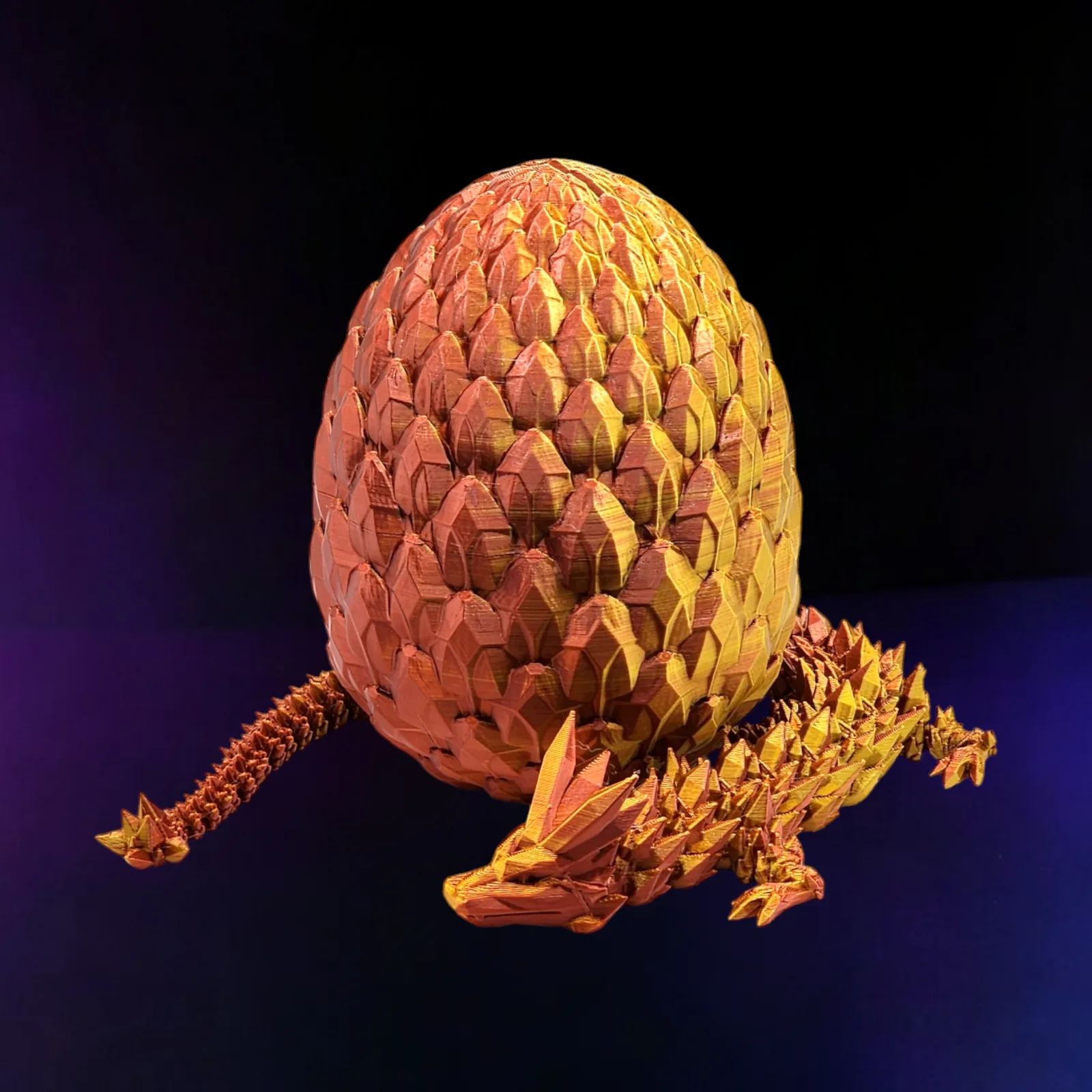 15 Gold Red Crystal Dragon With Egg