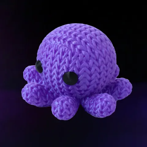 Crochet Style Octopus Purple