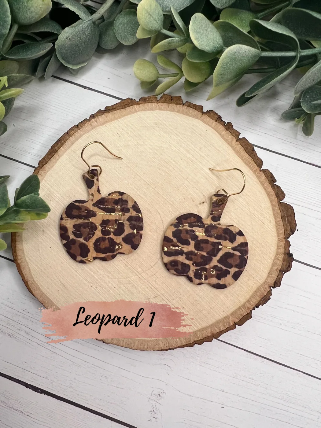 Pumpkin Shaped - Leopard Print Earrings - Various Styles