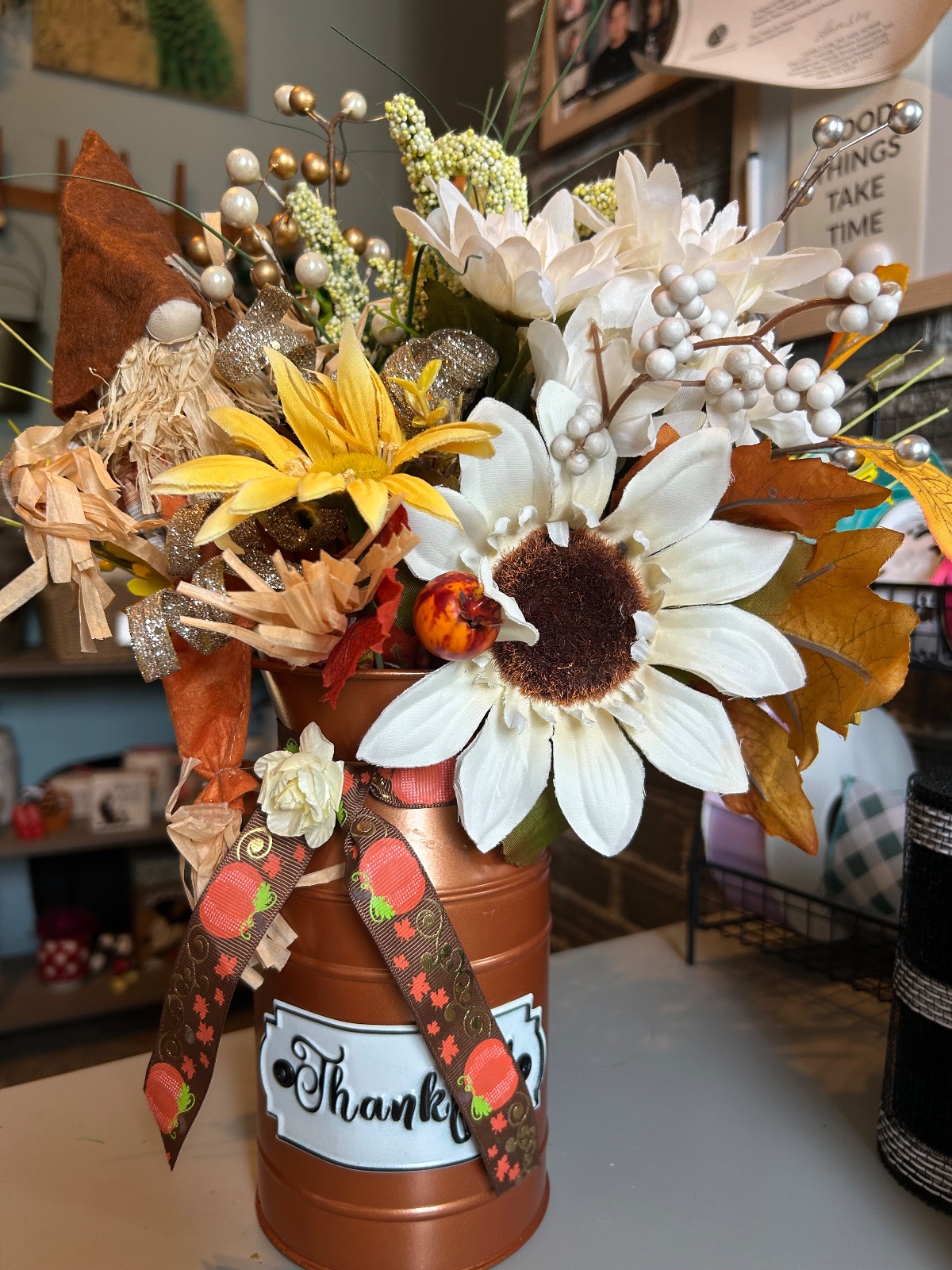 Fall floral centerpiece