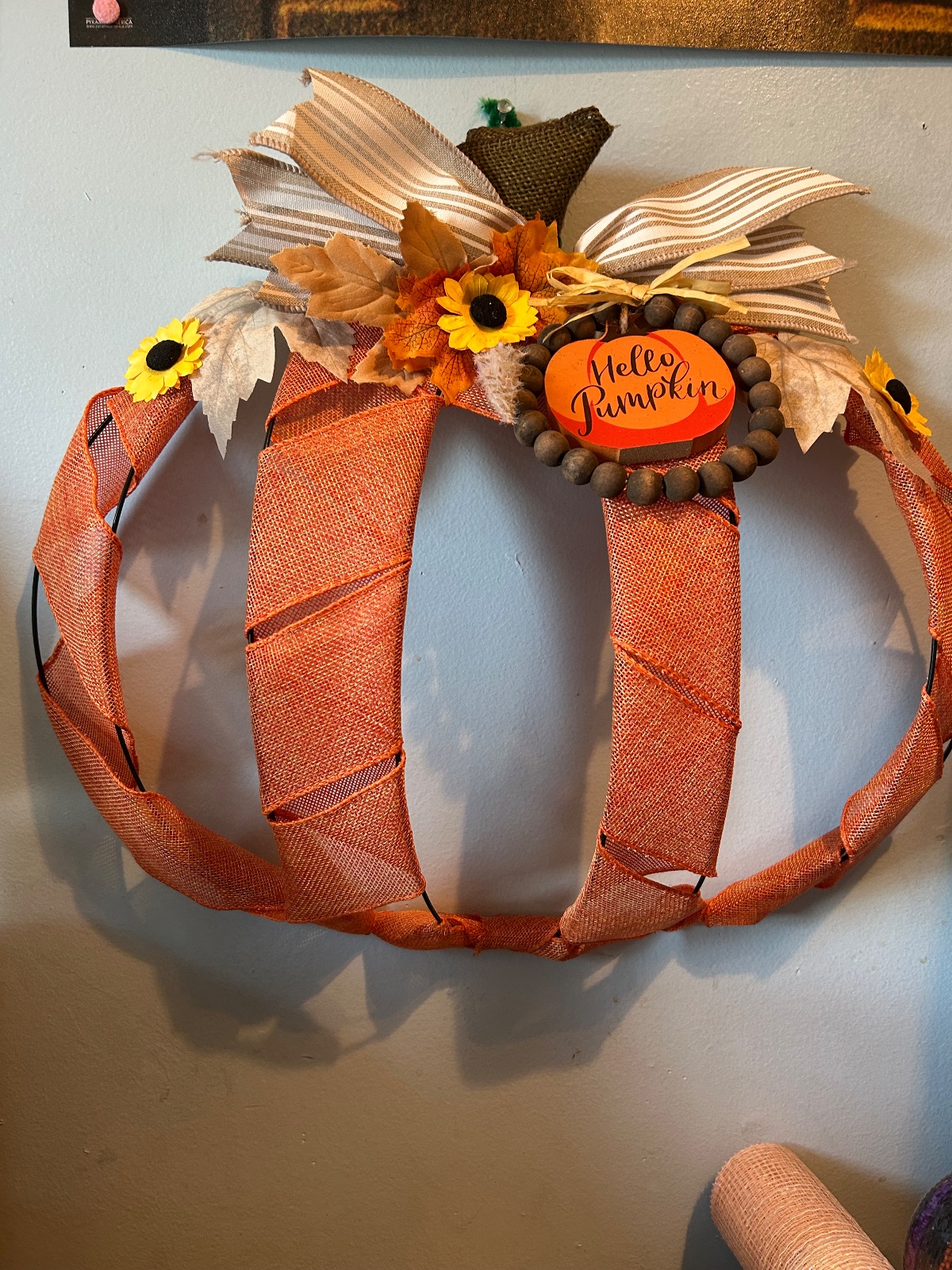 Fall pumpkin wreath