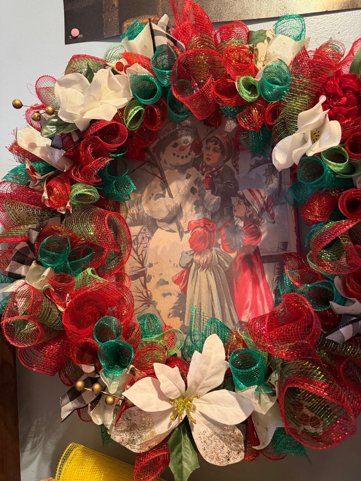 Snowman Christmas wreath