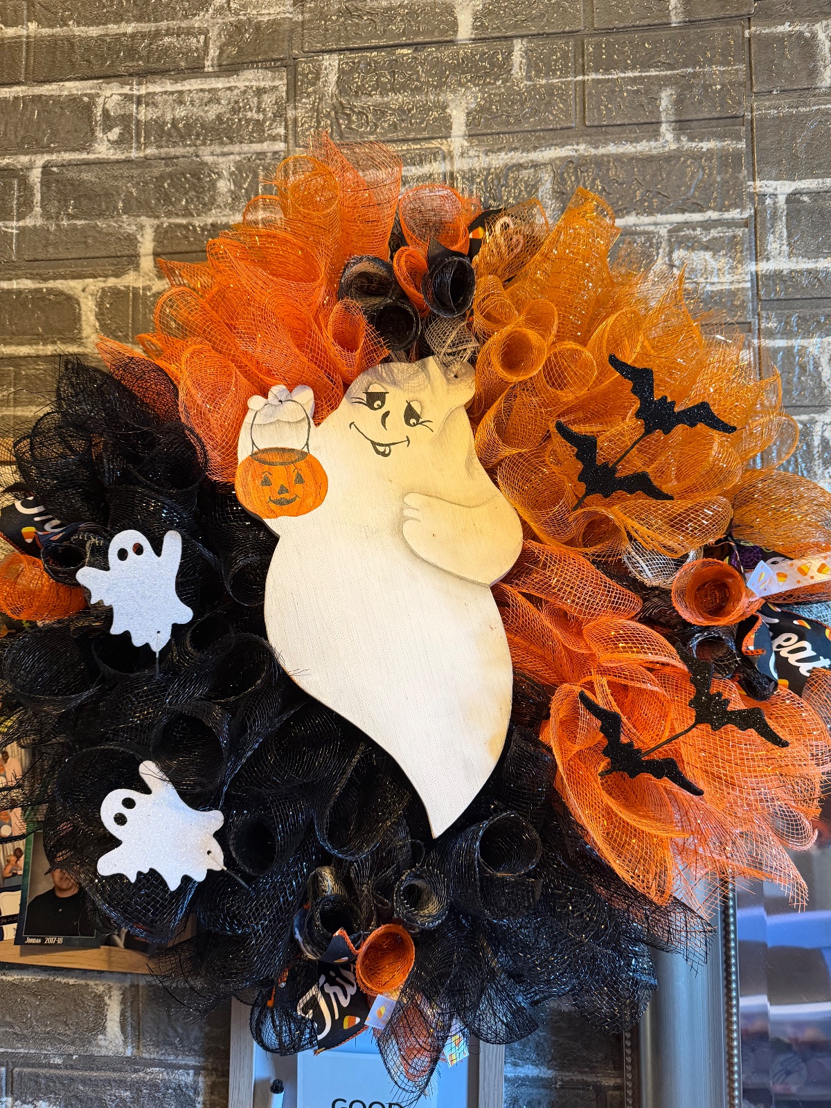 Ghost Halloween wreath