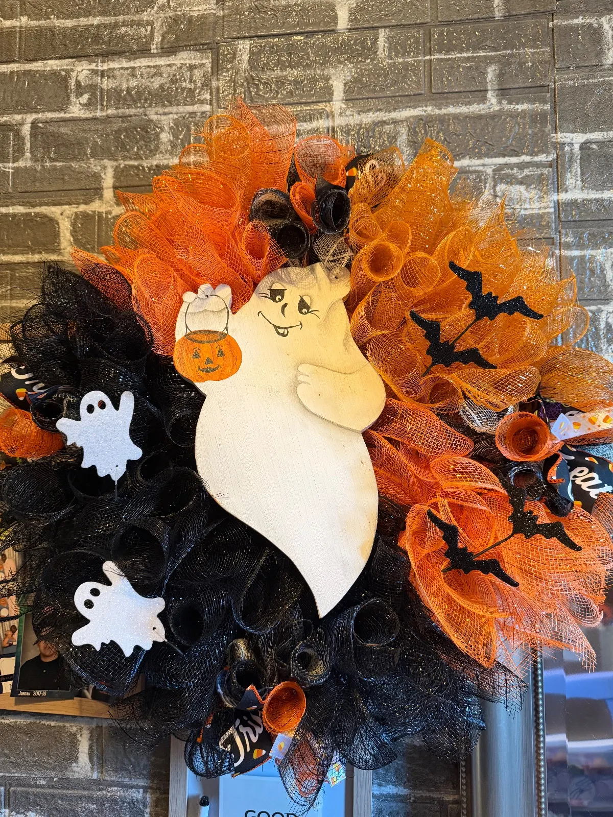 Ghost Halloween wreath
