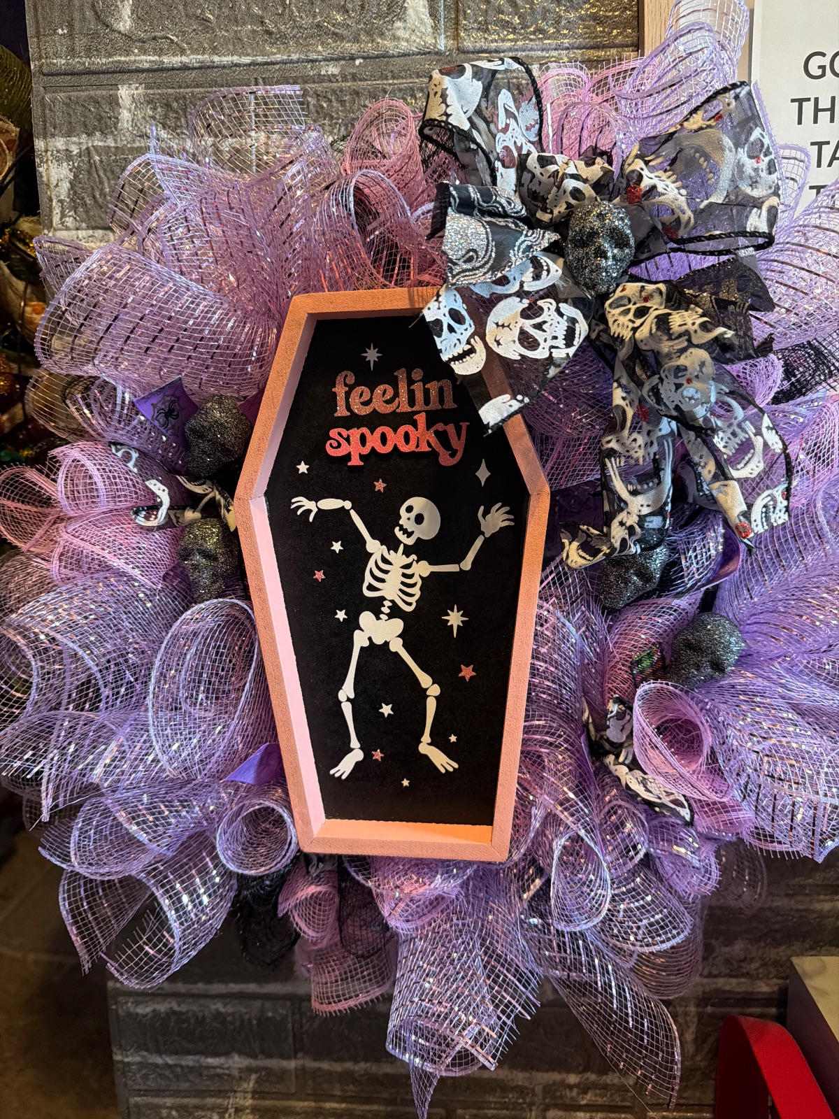 Skeleton Halloween wreath