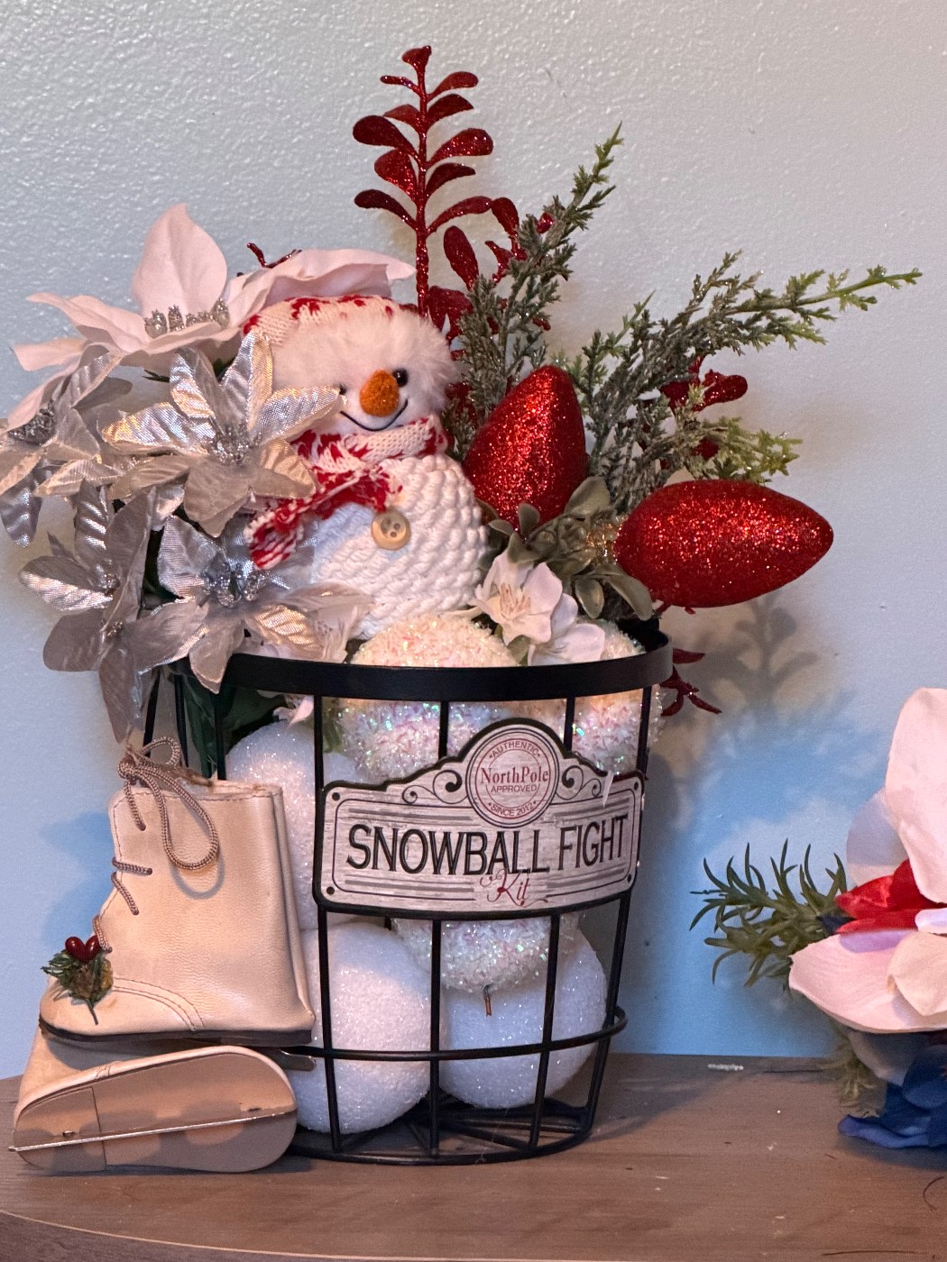 Adorable snowman floral