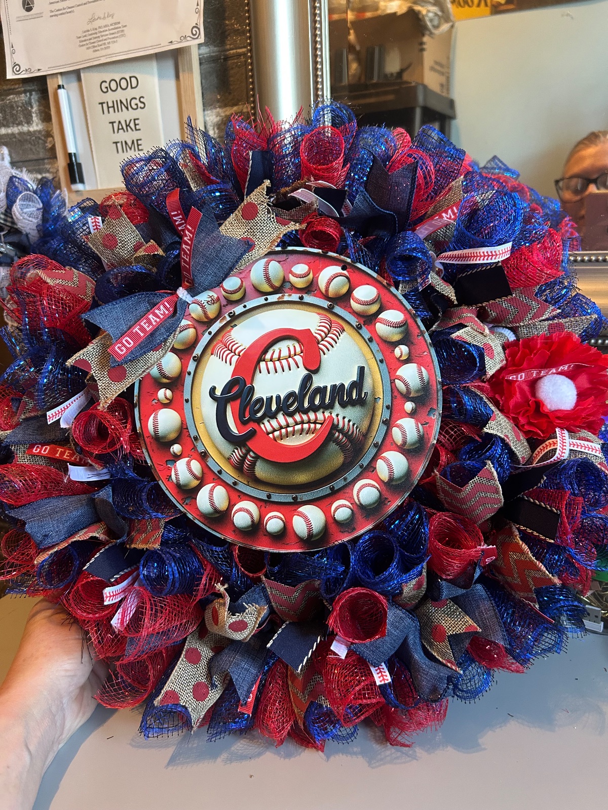 Cleveland baseball wreath