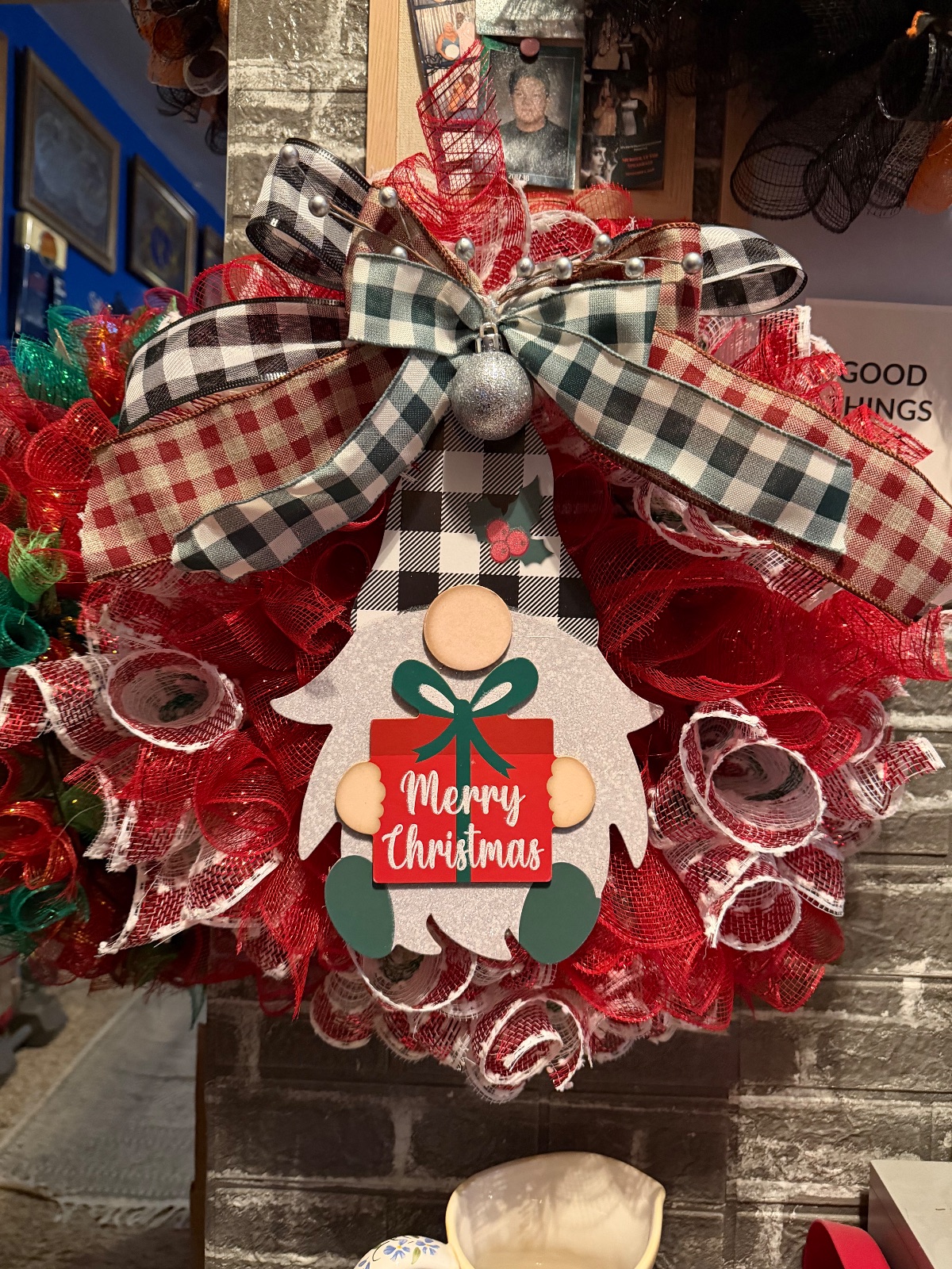 Gnome holiday wreath