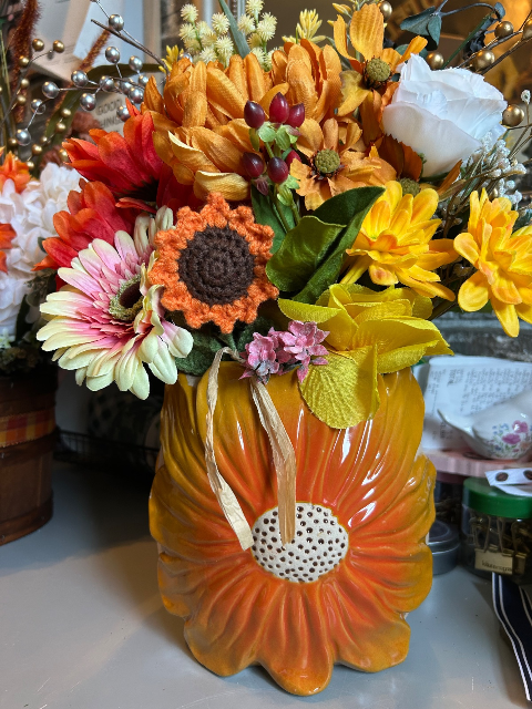 Fall sunflower arrangement