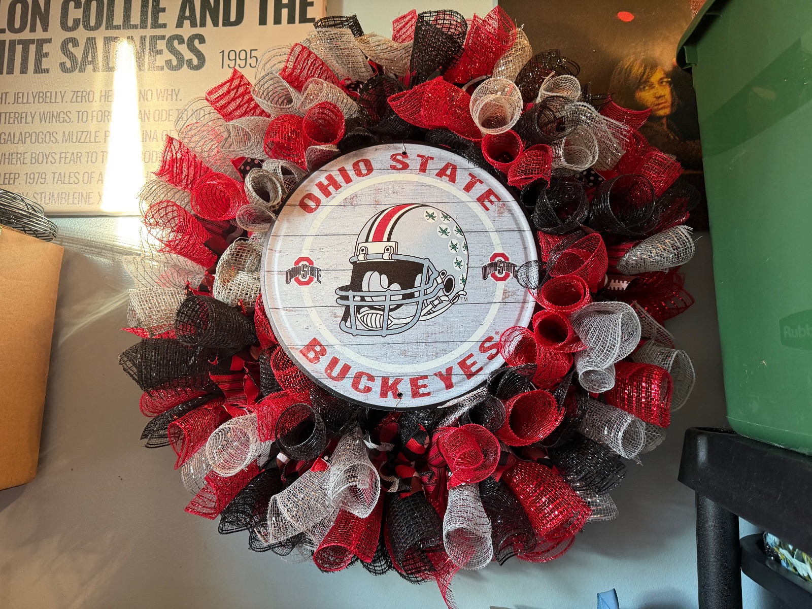 Ohio state buckeyes wreath