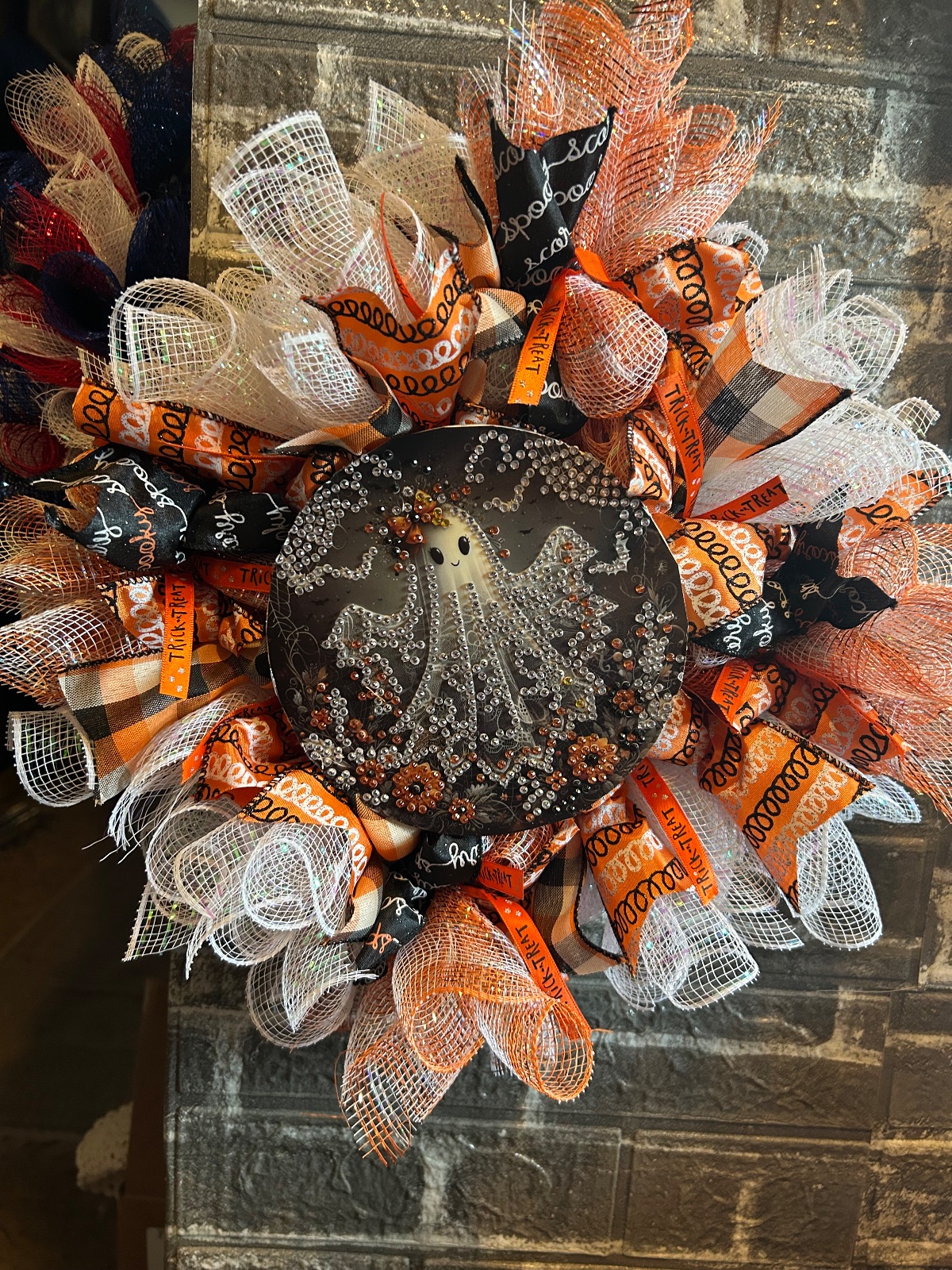 Bling girlie ghost wreath