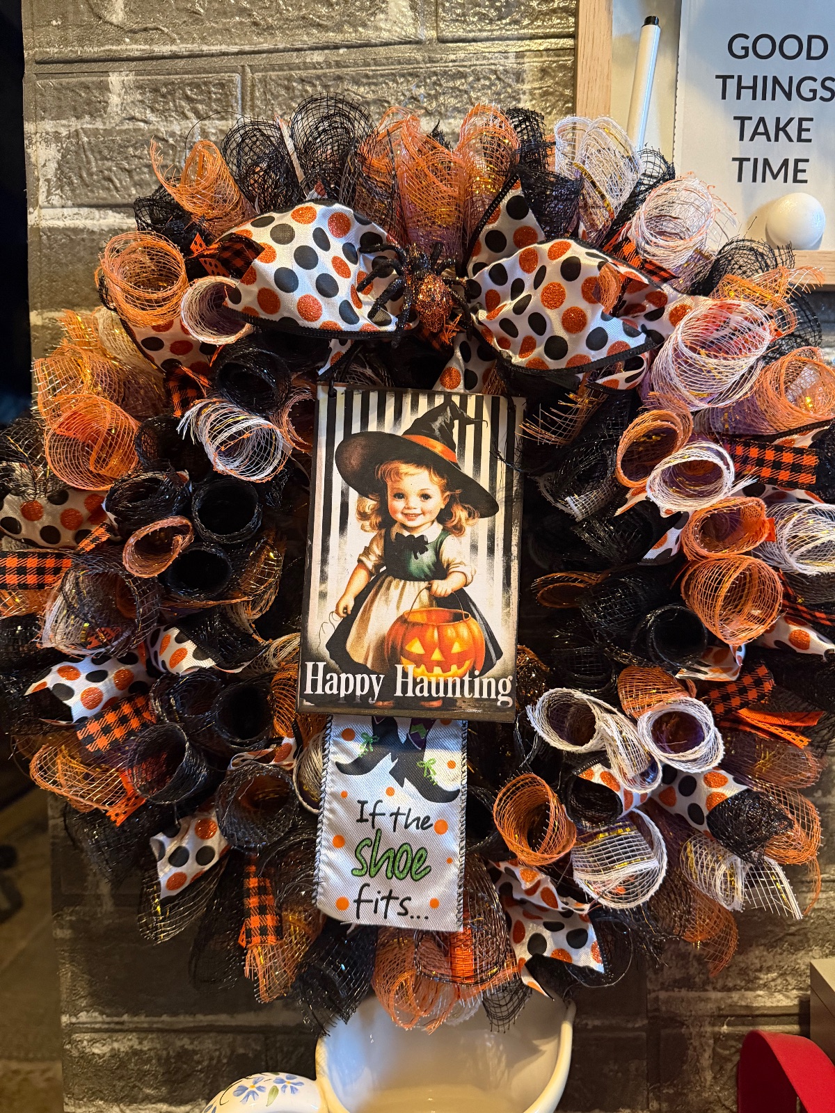 Vintage little witch wreath