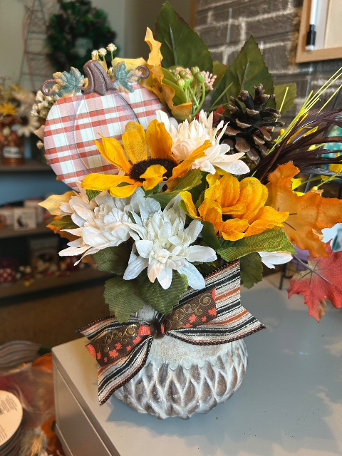 Acorn fall themed centerpiece
