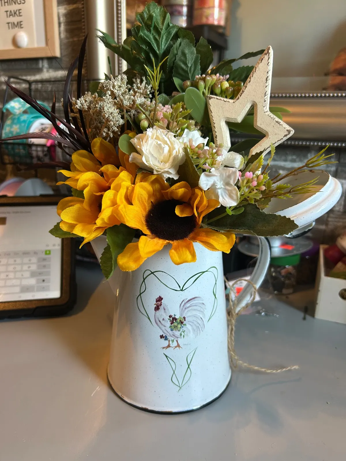 Vintage looking floral arrangement