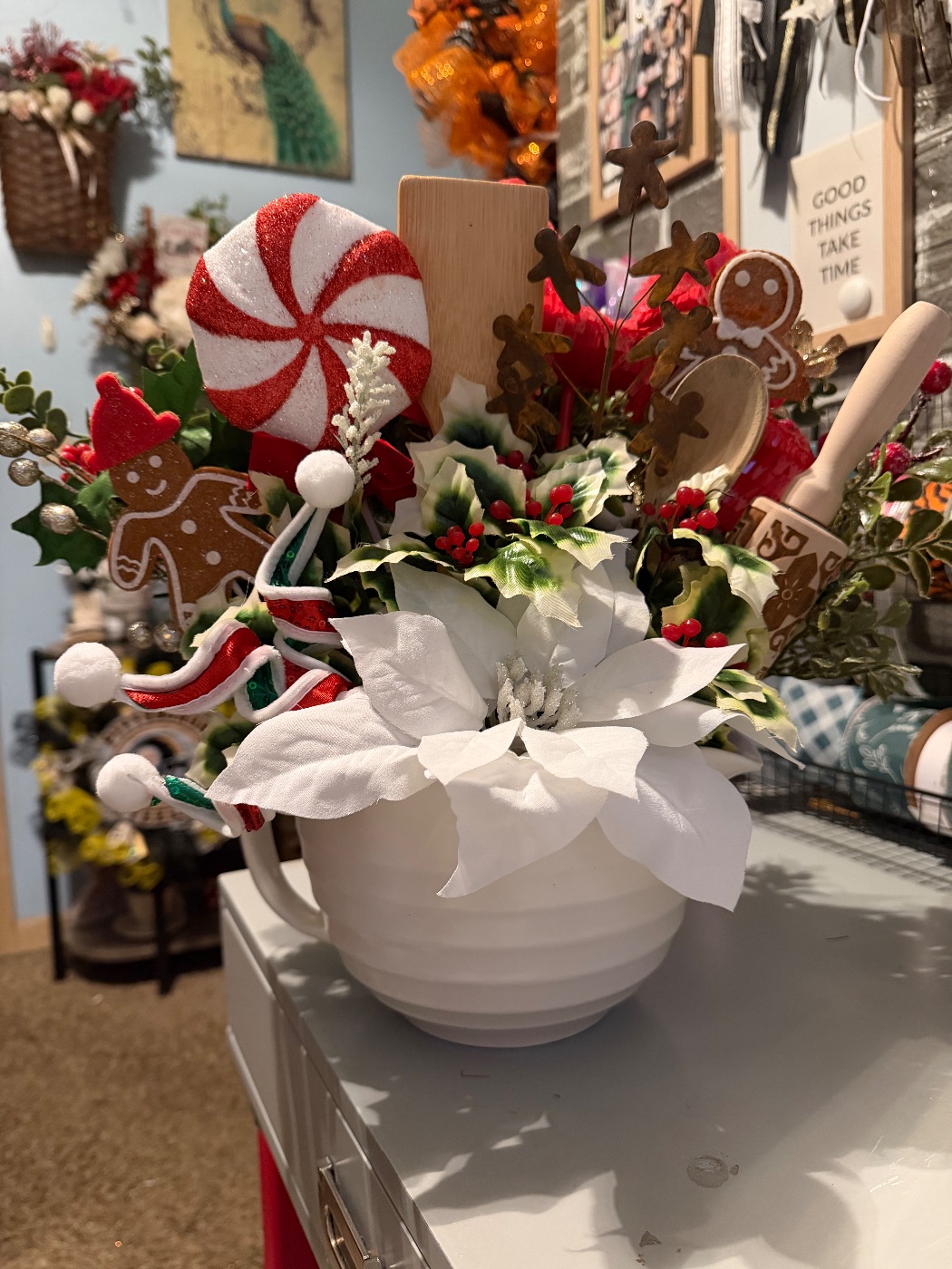 Gingerbread man floral