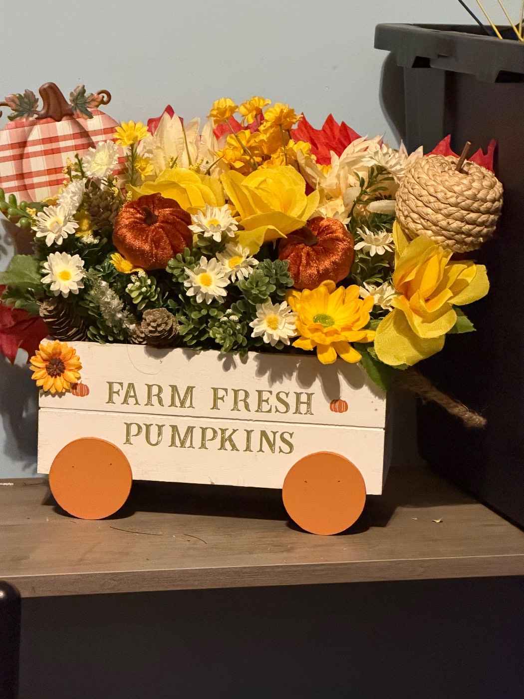 Fall floral wagon