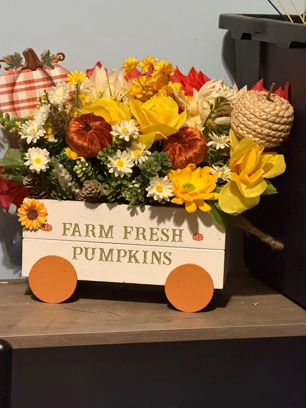 Fall floral wagon