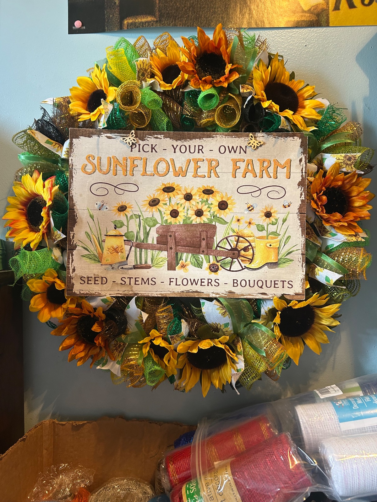 Sunflower wreath