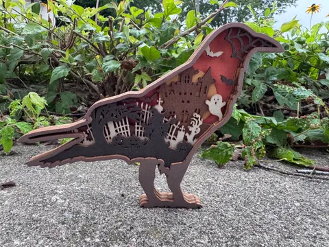 Crow Layered Wood Decor