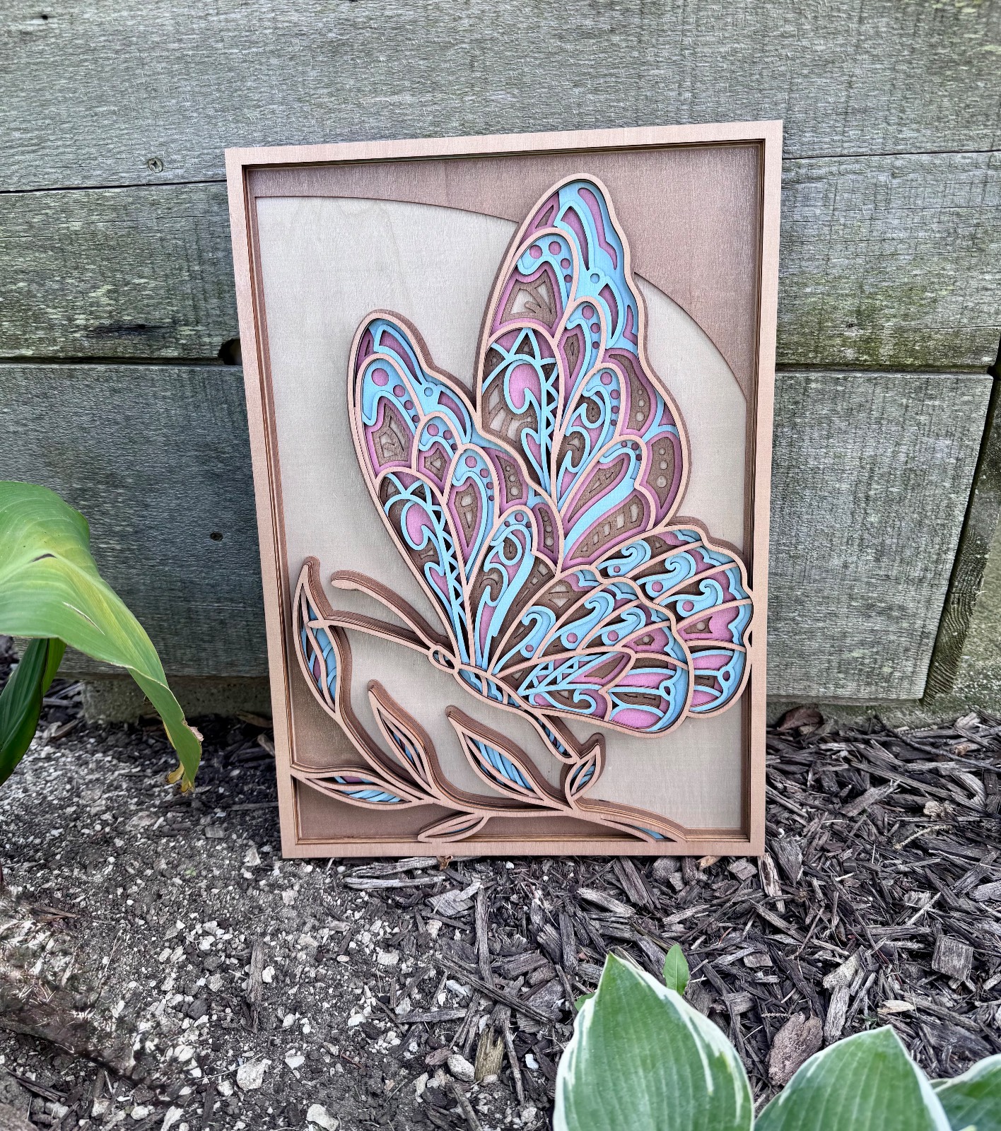 Butterfly Layered Wall Decor