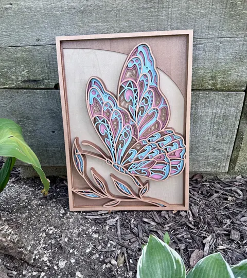 Butterfly Layered Wall Decor