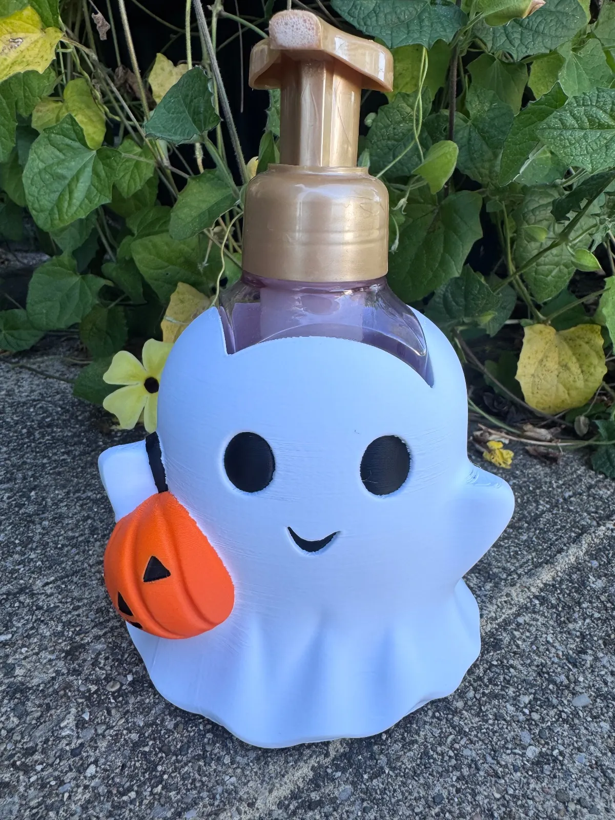 Ghost with Pumpkin Soap Holder