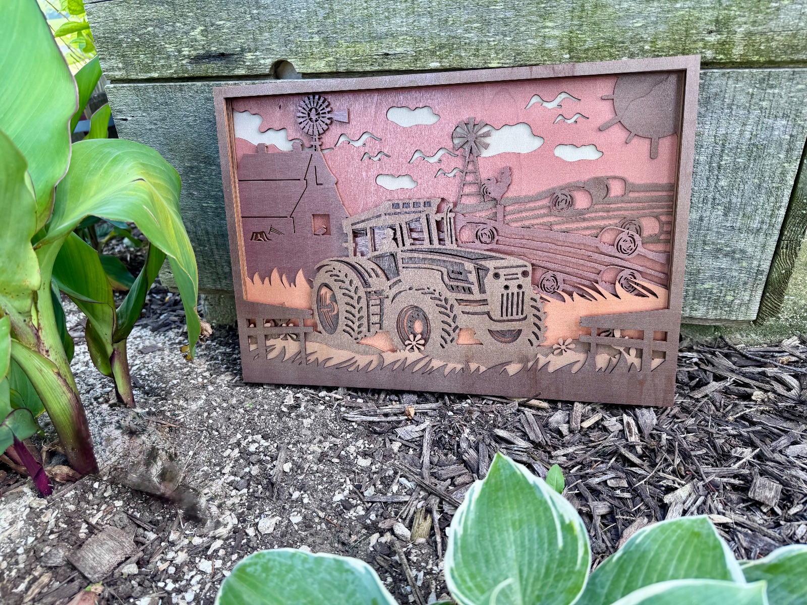 Tractor Layered Wall Decor