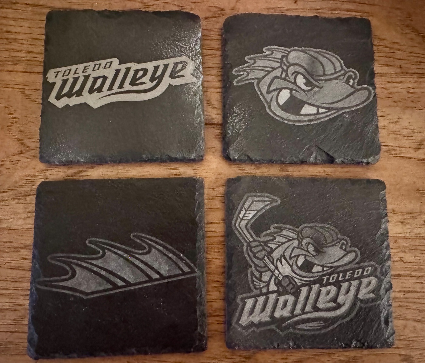 Walleye Laser Engraved Coaster Set