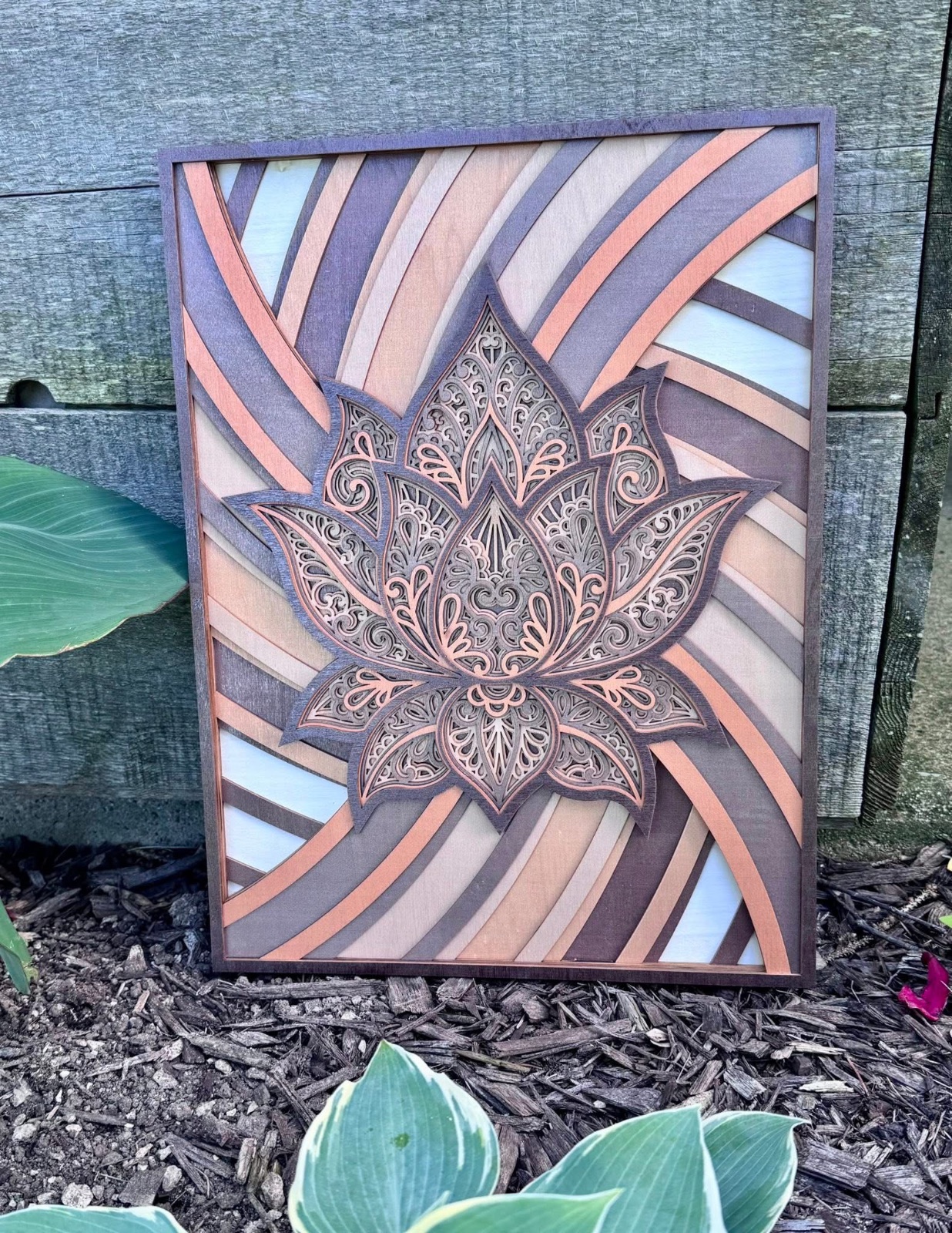 Lotus Layered Wall Decor