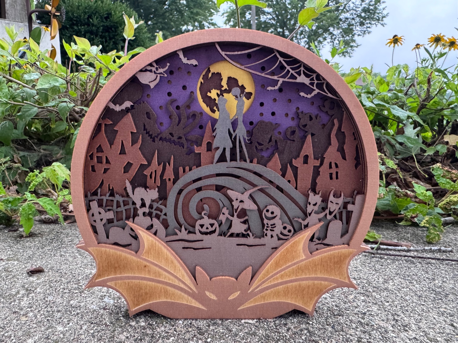 Nightmare Before Christmas Layered Wood Decor