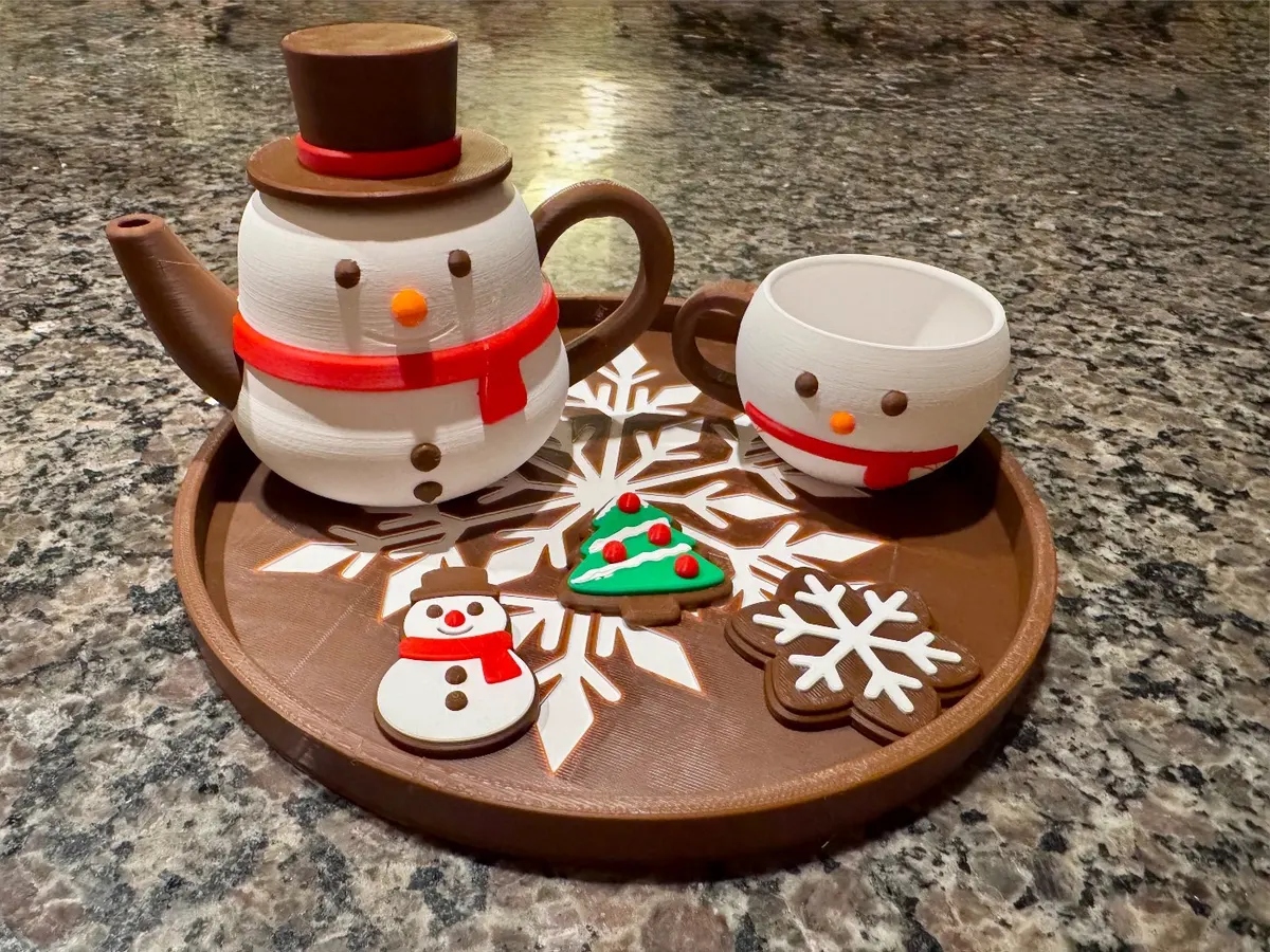 Snowman Pretend Play Tea Set