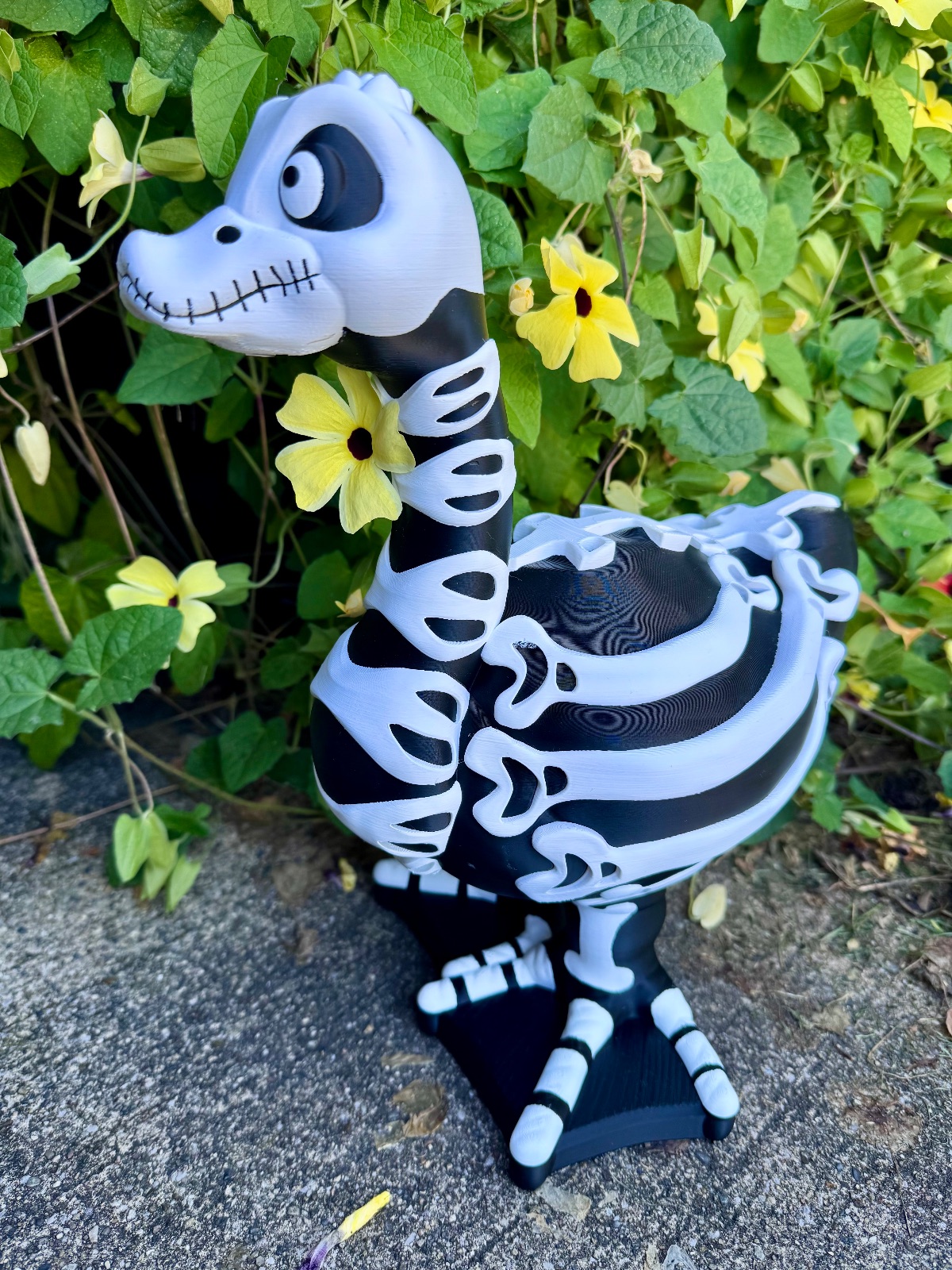 Skeleton Porch Goose