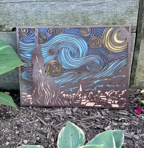 Starry Night Layered Wall Decor