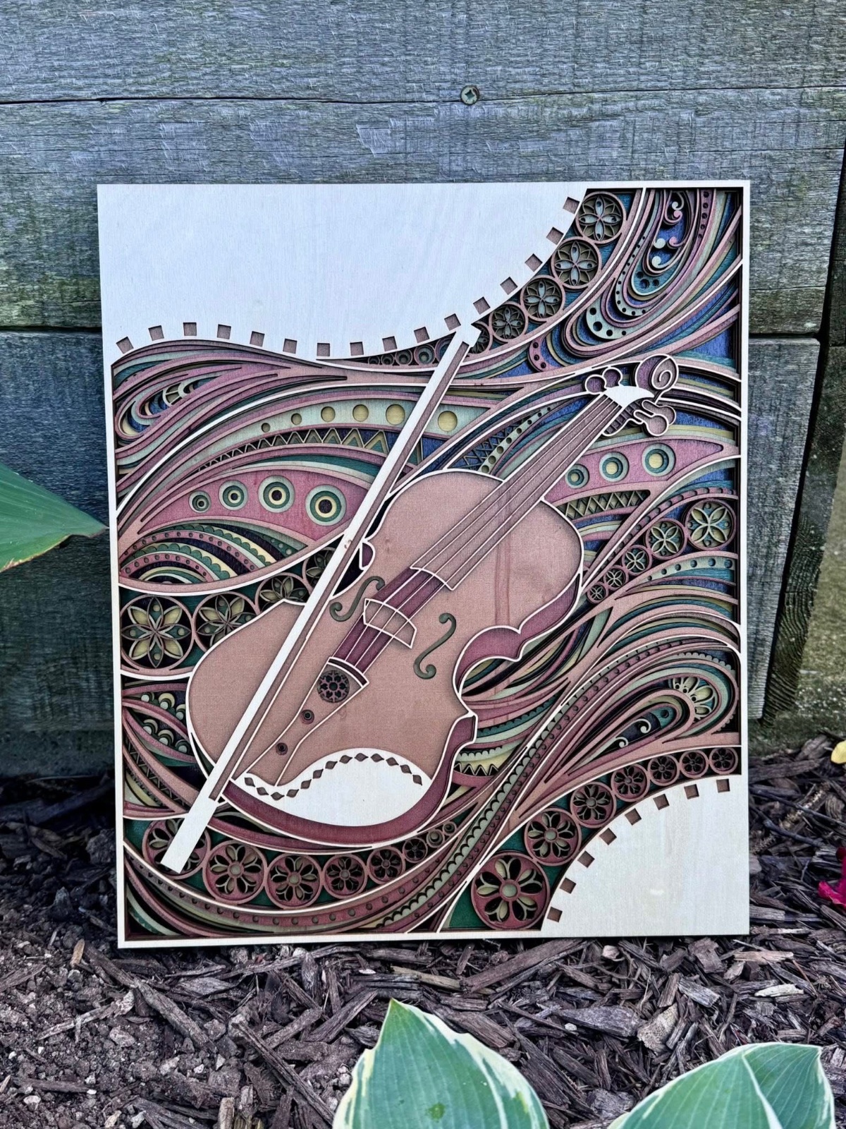 Violin Layered Wall Decor