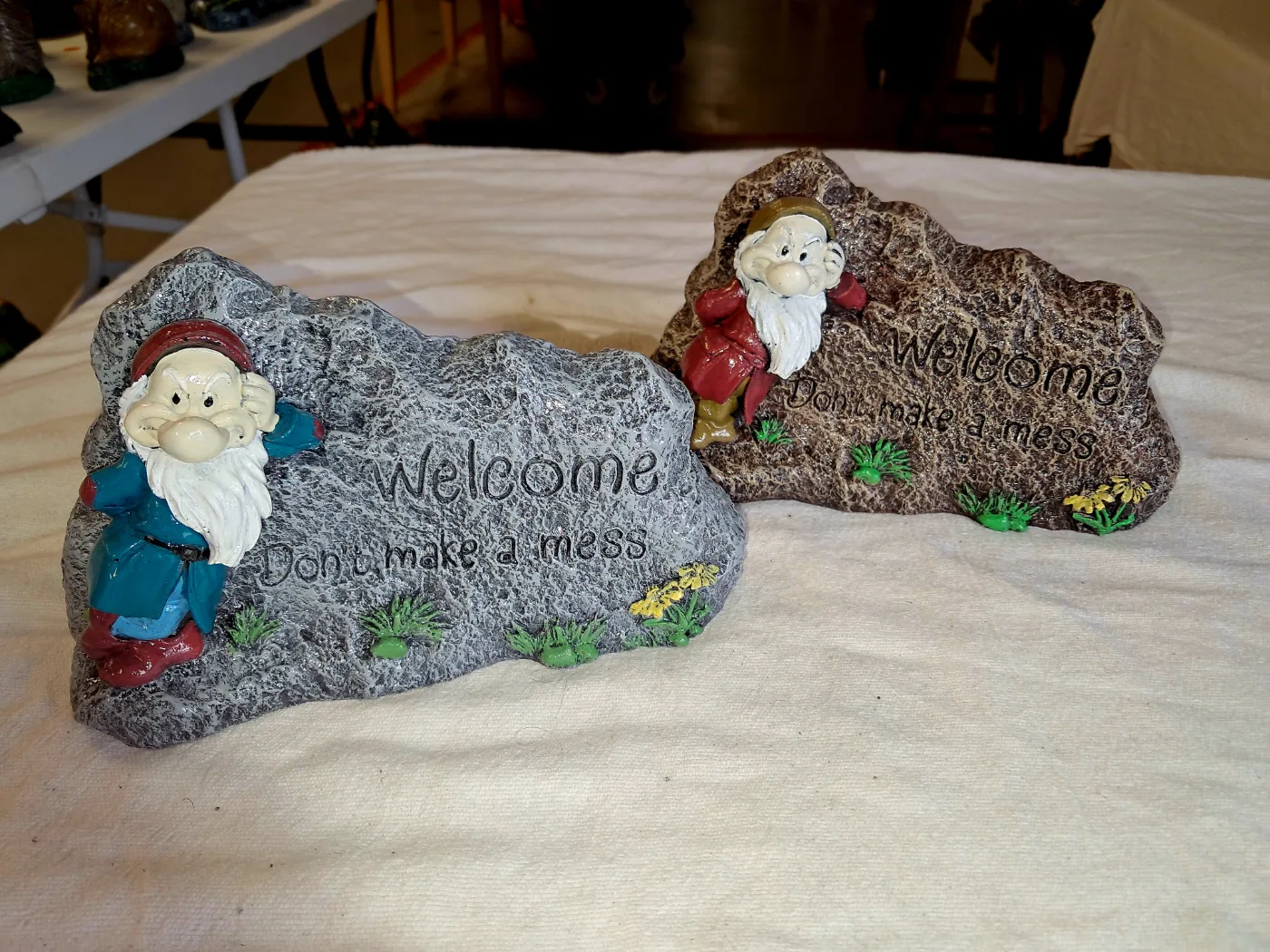 "Don't make a mess" Welcome Gnome