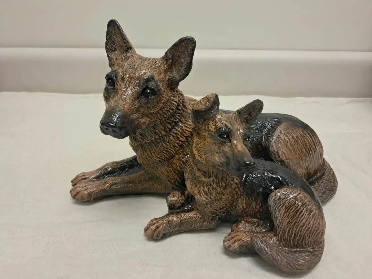 German Shepherd and Puppy