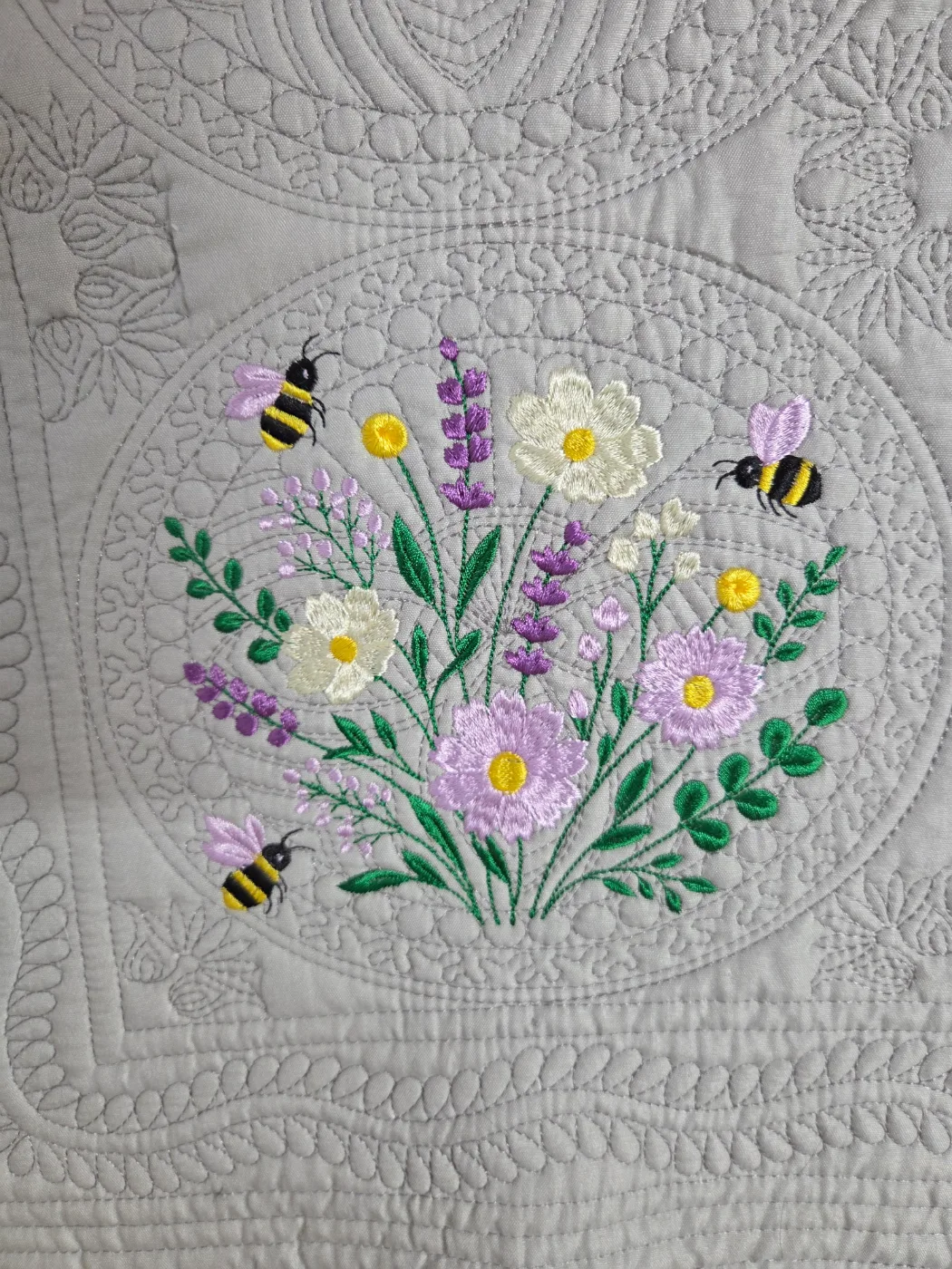 Bee and wildflower table runner