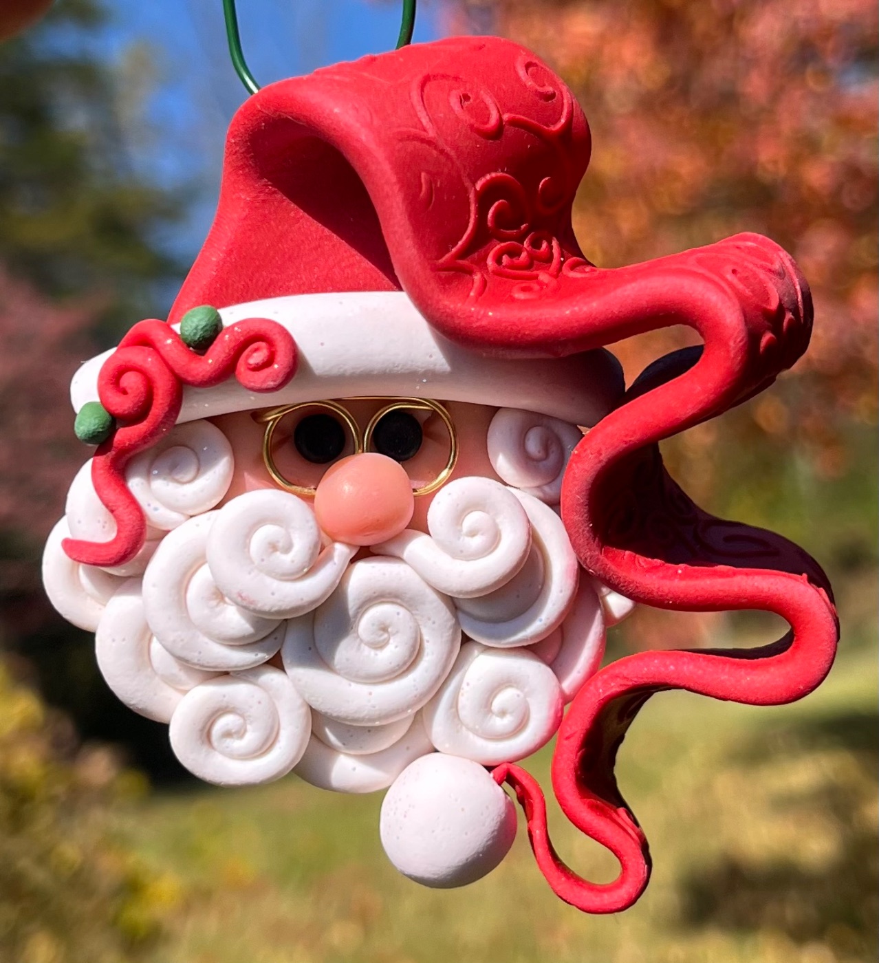 Embossed long hat Santa