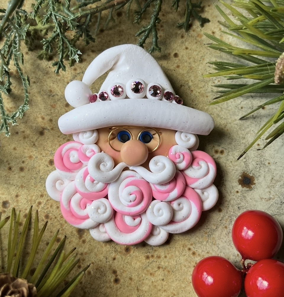 Pretty in Pink Santa