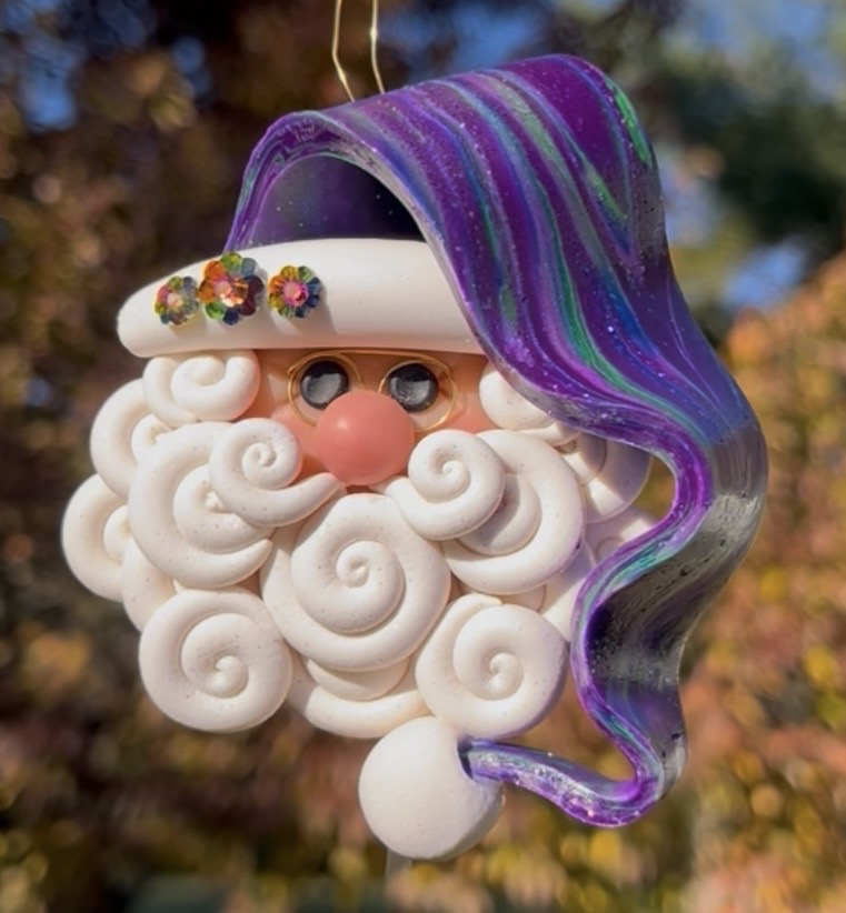 Handmade Polymer Clay Santa