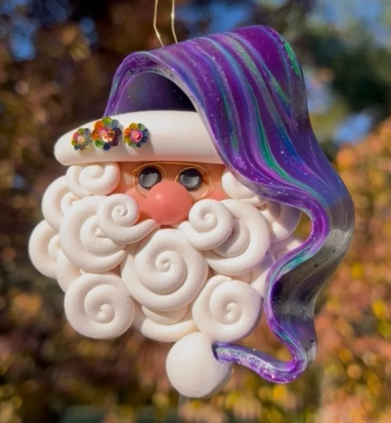 Handmade Polymer Clay Santa