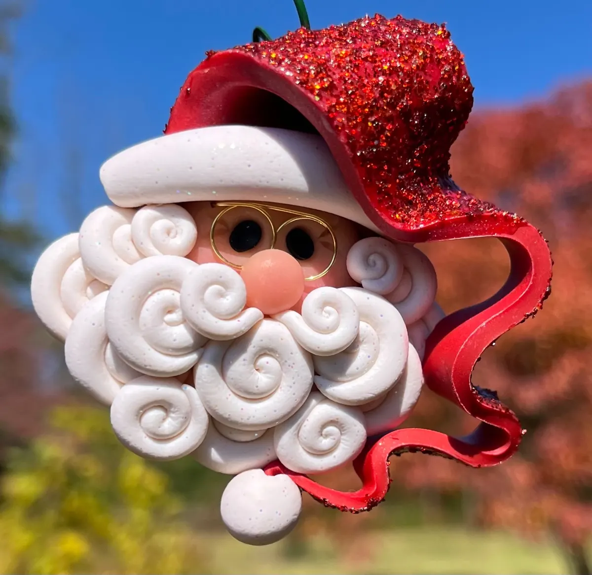 Sparkling long hat Santa