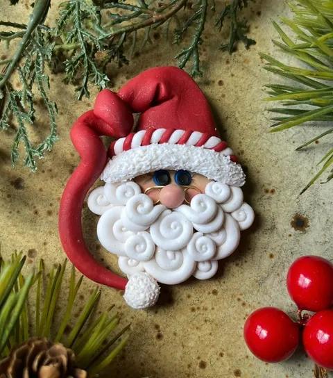 Polymer clay Santa