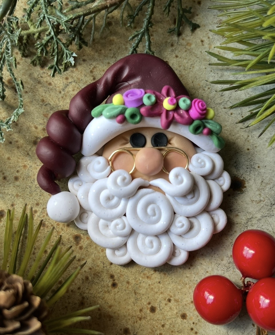 Polymer clay Santa