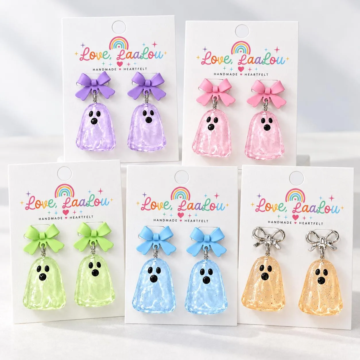 Handmade Resin Ghost Earrings