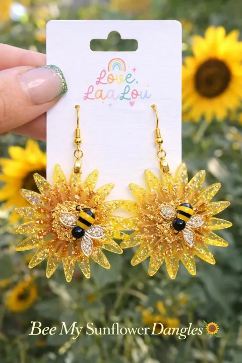 Bee Joyful : Bee My Sunflower Dangles