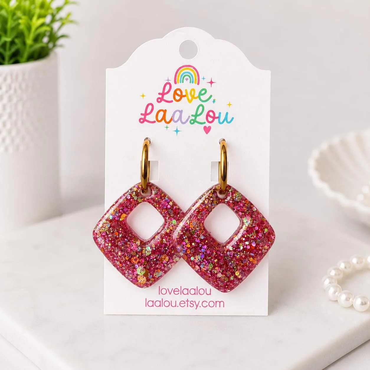 Ombré Glitter Earrings