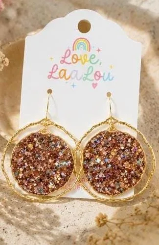 Angel Aura Glitter Hoop Earrings