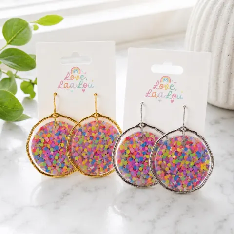 Confetti Halo Dangles